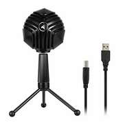 Yanmai GM-888 USB Wired Cardioid Condenser Microphone with Tripod, Black