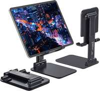 Sounce Tablet Stand Phone Holder Foldable & Adjustable, [2021 Updated] Compact Desktop iPad Tablet Stands Holder 