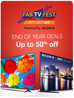 Amazon Fab Tv Fest Upto 50% Off & 10% Off on HDFC Credit Card EMI (21st - 25th Dec)