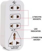 Flipkart SmartBuy 3 + 1 Multiplug with LED Indicator, 4 Universal sockets