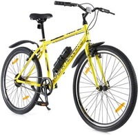 Urban Terrain Rio with Complete Accessories & Mobile Tracking App 27.5 T Hybrid Cycle/City Bike  (Single Speed, Yellow, Black)
