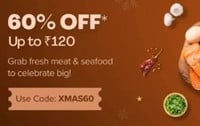 Meat at swiggy at 60% off upto 120 (user specific)