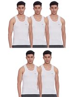 LUX VENUS Men's Cotton Vest (Pack of 5) Kids size