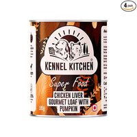 Kennel Kitchen Super Food for Dogs, Chicken Liver Gourmet Loaf with Pumpkin, Wet Dog Food, 185g, (Pack of 4) 