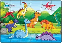 FunBlast Dinosaur Jigsaw Puzzle for Kids Jigsaw Puzzle for Kids of Age 3-5 Years – 24 Pcs (Multicolor, Size 30X22 cm)