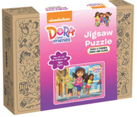 Webby Dora & Friends Emma and Alana Wooden Jigsaw Puzzle, 108 Pcs, Multicolor