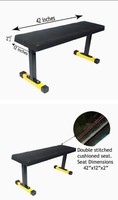 PROTONER heavy duty Broad superior Flat multipurpose bench - Black and Yellow