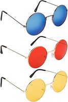 NuVew® Combo Pack of 3 Unisex Sunglasses With Pouch - (Multi-Colored | Free Size | Mirrored-UV Protected | NW-RD-C3-52215)