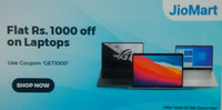 JioMart Get Flat Extra Rs.1000 Off on Laptops using code