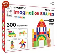 Play Poco Magnetic Imagination Shapes - with 102 Magnetic Shapes, 2 Magnetic Boards, 340 Design Booklet, 2 Display Stands