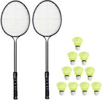 Badminton Racquet With 10 Pc Nylon Shuttle