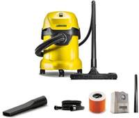 Karcher WD3* EU-I/WD3* EU Wet & Dry Vacuum Cleaner with Powerful Suction,German Cleaning Technology  (Black, Yellow)