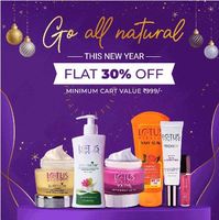 Lotusherbals - Flat 30% Off on Min Rs.999 Shopping
