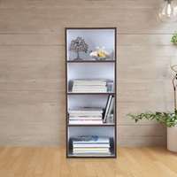 Hometown Mezzola Engineered Wood Open Book Shelf  (Finish Color - Wenge & White, Knock Down)