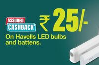 Buy Havells Led Bulbs And Battens Get An Assured Cashback Of Rs. 25
