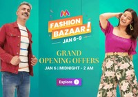 Myntra: Fashion Bazaar Everything Under ₹999 (6th -9th Jan) + 15% Instant Bank offer