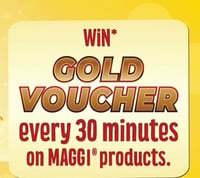 Maggi SMS & Win Gold voucher worth  9999/- (Lot No. Based)