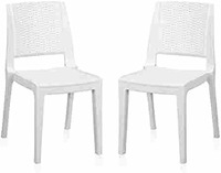 Nilkamal Enamora Polypropylene Set of 2 Chair White