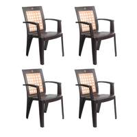 Cello Impact Set of 4 Chairs (Ice Brown)