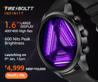 Fire-Boltt Infinity 1.6" Round Display Smart Watch