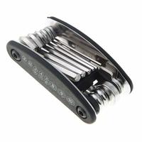 Strauss Bicycle Repair Toolkit | 15 in 1 Multi-Function Bicycle Tools Sets | Cycle Repair |Wrench Mountain Bike Toolkit | Multi-Purpose Mountain Bike, (Black/Silver)