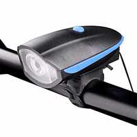 Lista Rechargeable Bike Horn and Light 140 DB with Super Bright 250 Lumen Light 3 Modes, Plastic