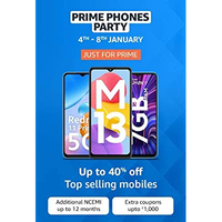 Prime Phones Party [4-8 Jan]  - Up to 40% off / Additional NCEMI Up To 12 Months Extra Coupons Upto ₹ 1000 