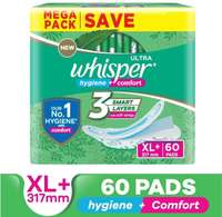 Loot - Whisper Ultra Clean XL+ Hygiene & Comfort Sanitary Pad  (Pack of 60)