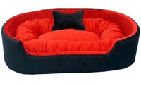 Little Smile luxurious Ultra Soft Bed for Dog and Cat ,Reversible.3 L Pet Bed  (Black)