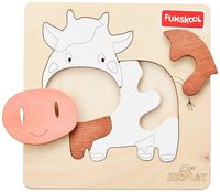 Funskool  EKOPLAY-Happy Cow-Wooden Puzzle