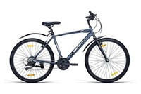 VECTOR 91 Athens 26T 21 Speed Hybrid Bike, 18.5 Inch Frame, Ideal for Men (Black, Grey)