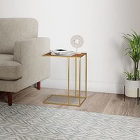 Amazon : Solimo Lednar C-Table (Metal & Particle Board Top, Exotic Teak Finish) at Rs. 2,099