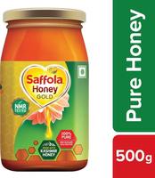 Saffola Honey Gold, 100% Pure NMR Tested, Made with Kashmir Honey (500 g)