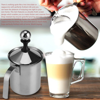 Dr.WaterR Stainless Steel Milk Frother: 400 ml

