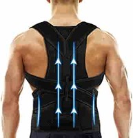 Anshelite India™ Unisex Posture Corrector With Flexible Plates At Back | Posture Belt For Back & Shoulder, Back Straightener Brace For Spine & Body Posture Correction, Backbone Support Belt-Free Size