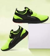 World Wear Footwear - Men 9323 Latest Collection Stylish Sports Sneakers Running Shoes Running Shoes For Men (Green, Black)
