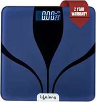 Lifelong LLWS27 Digital Weighing Scale|Glass Weighing Scale Machine|Electronic Bathroom Scales & Weight Machine for Home & Human Balance with 2 Years warranty & Battery included (Blue)