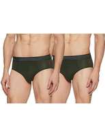 UnderJeans by Spykar Men's Cotton Brief (Pack of 2) (UJ-MBR-PBC001_Olive_Medium_Olive_M)