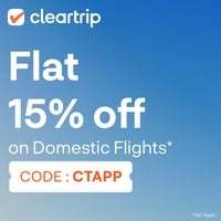 Cleartrip App - Flat 15% Off First Domestic Flights