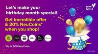 Tataneu Birthday Month Special Offer : Earn 20% Neu Coins