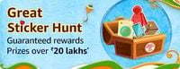 Great Sticker Hunt (Guaranteed rewards Prizes over ₹20 lakhs across Appliances, Pharmacy, Electronics and Mobile)