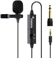MAONO AU-100 Auxiliary Omnidirectional Lavalier Clip On Collar Microphone for Mobile Phone