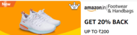 Get 20% Back Up To ₹200 On Footwear And Handbags  (Account Specific) 