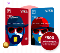 Lazypay IDFC First Credit Card  { VISA INFINITE LTF } (Rs.500 on first Rs.15000 spend) 