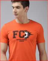 Myntra : French Connection Men Orange Printed Pure Cotton Slim Fit T-shirt at ₹438