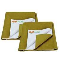 OYO BABY Baby Bed Protector (Small Pack of 2, Gold)