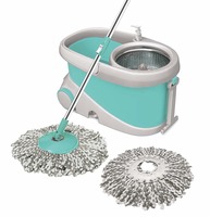 (Upcoming) Spotzero by Milton Prime Spin Mop with Big Wheels and Stainless Steel Wringer, Bucket Floor Cleaning and Mopping System,2 Microfiber Refills