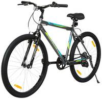 Amazon Brand - Symactive Rider S1000 Series, 26T Single Speed Mountain Bike, Dual V-Brake, Frame Size: 18 inch, Steel Stem & Bar (Dark Grey, Unisex)