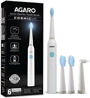 AGARO COSMIC Lite Sonic Electric Toothbrush for Adults with 6 Modes, 3 Brush Heads,