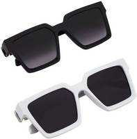 Flipkart : Others Wayfarer, Retro Square Sunglasses (50)  (For Men & Women, Black) at ₹129